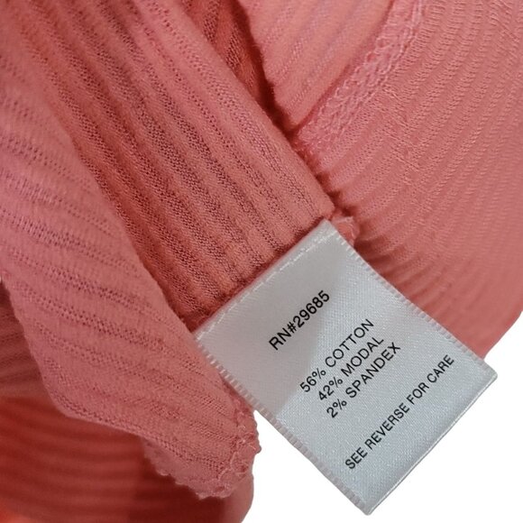 2/$15 Pendleton Modal Top Pink Coral XS Textured Round Neck Sleeveless Keyhole - Picture 5 of 6